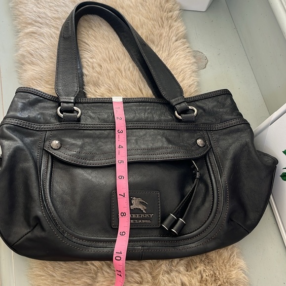 Authentic Burberry Blue Label black shoulder tote bag all leather - Picture 11 of 17